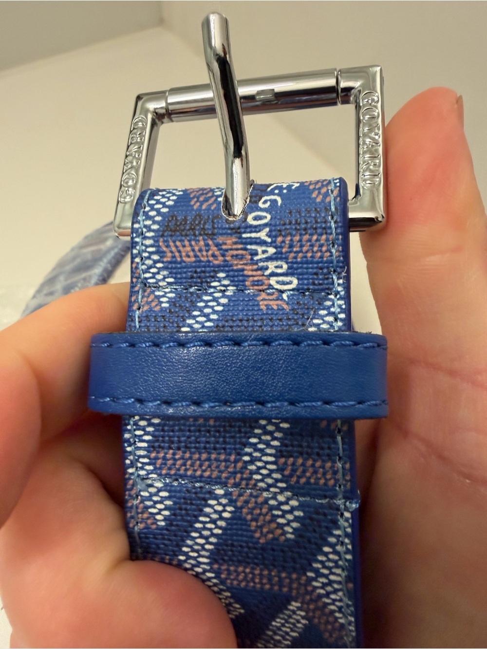 Goyard Blue Monogram Belt – Size 30-32 Waist - Picture 8 of 16